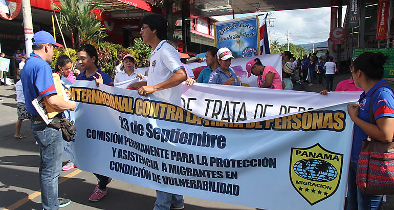 Autoridades de Panamá y Costa Rica realizaron la Cuarta Marcha Contra la Trata de Personas